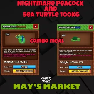 NIGHTMARE PEACOCK 15S CD 100KG PLUS !