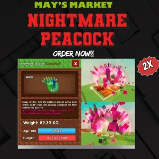 2X NIGHTMARE PEACOCK 15S CD NO TOY