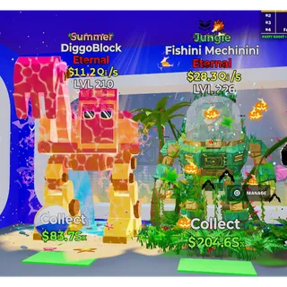 X2 Brainrots fishini and diggoblock