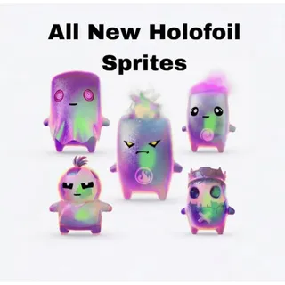 All 5 Holofoil Sprites 