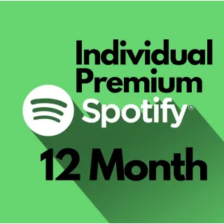 12 MONTHS SPOTIFY PREMIUM ️INDIVIDUAL