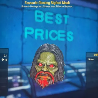 glowing Bigfoot mask
