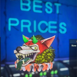 Glowing Blue devil mask