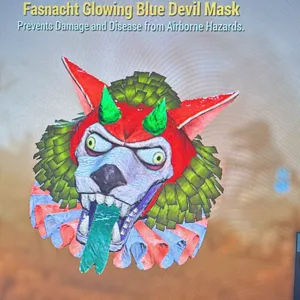 Glowing Blue devil mask
