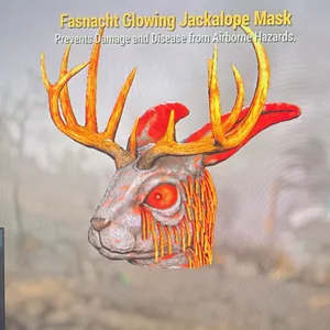 Glowing jackalope mask
