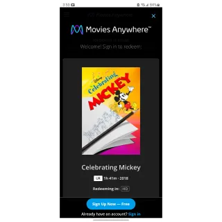 Celebrating Mickey HD/MA Ports