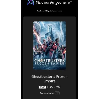 Ghostbusters Frozen Empire HD/MA Ports