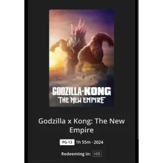 Godzilla Kong The New Empire HD/MA Ports