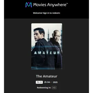 The Amateur HD/MA