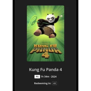 Kung Fu Panda 4 4K/MA Ports
