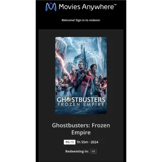 Ghostbusters Frozen Empire 4K/MA Ports