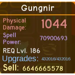 Dungeon Quest Reborn Gungnir