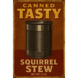 canned tasty squirrel stew x100