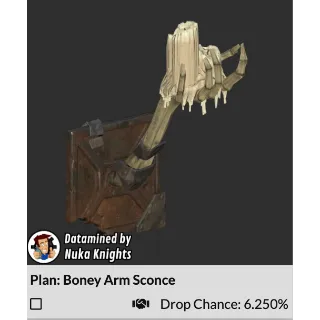 Plan: Boney Arm Sconce