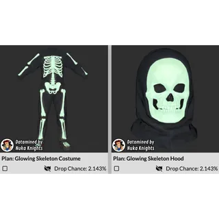 Glowing Skeleton Hood & Costume