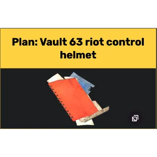 Plan: Vault 63 riot control helmet