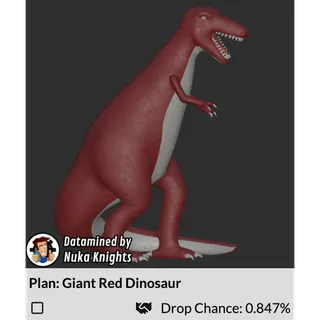 Plan: Giant Red Dinosaur
