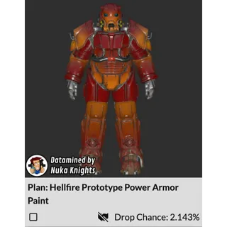 Plan: Hellfire Prototype Power Armor Paint