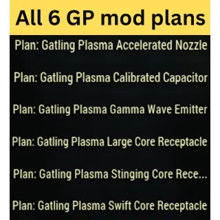 gatling plasma mod plans