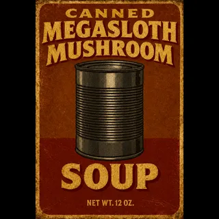 canned megasloth mushroom soup x100