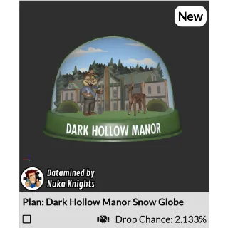 Plan: Dark Hollow Manor Snow Globe