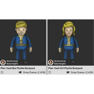 Vault Boy & Girl Plushie Backpack