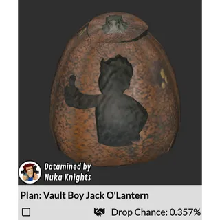 Plan: Vault Boy Jack O'Lantern