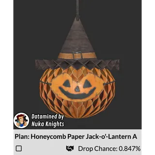 Plan: Honeycomb Paper Jack-o'-Lantern A