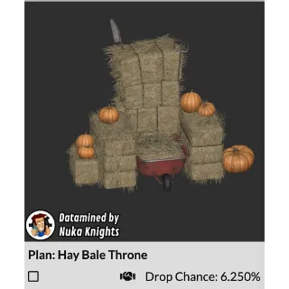 Plan: Hay Bale Throne