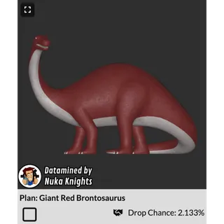 Giant Red Brontosaurus
