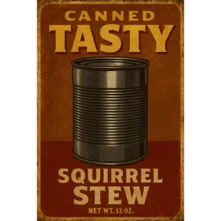 canned tasty squirrel stew x100