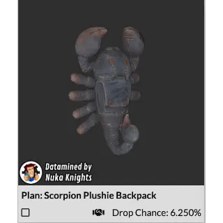 Plan: Scorpion Plushie Backpack