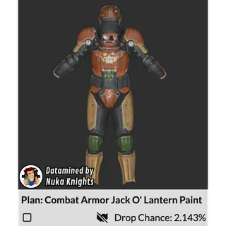 Plan: Combat Armor Jack O' Lantern Paint