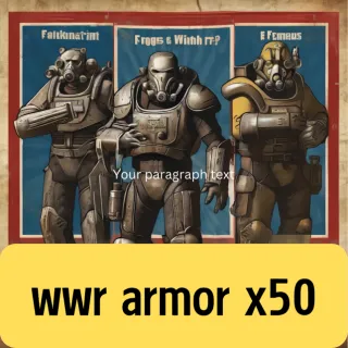 scrip  wwr armor x50