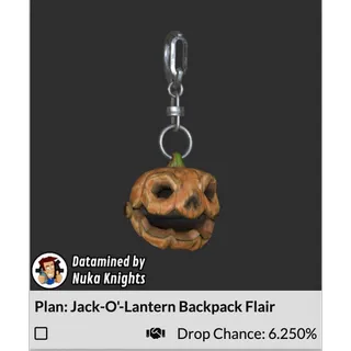 Plan: Jack-O'-Lantern Backpack Flair