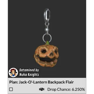 Plan: Jack-O'-Lantern Backpack Flair