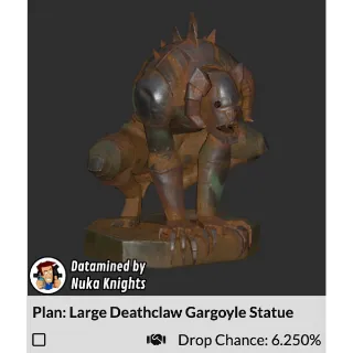 Plan: Large Deathclaw Gargoyle Statue