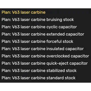 All V63 Laser Carbine Plans