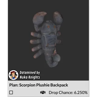 Plan: Scorpion Plushie Backpack