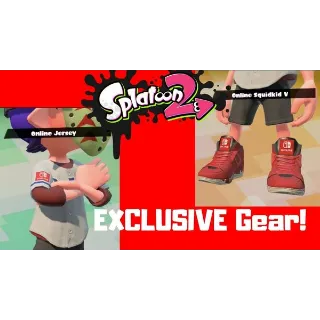 Splatoon 2 in-game code - Online Jersey + Online Squidkid V Shoes