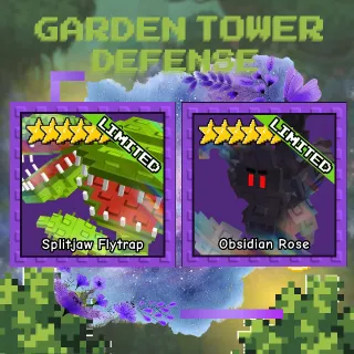 SPLITJAW FLYTRAP & OBSIDIAN ROSE| GARDEN TOWER DEFENSE