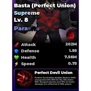 Lvl 8 -☘️Parasite Cursed (Perfect Union) | Supreme Basta☘️