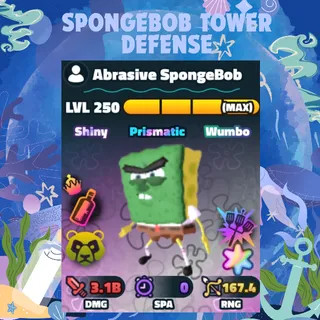 SS SW Abrasive Spongebob (LV250) - Spongebob Tower Defense
