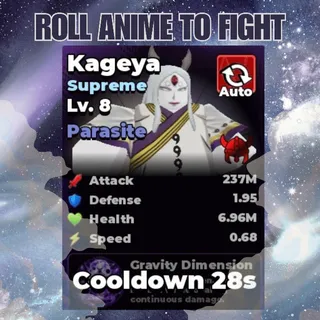 Level 8 - Parasite Viking Keguya | Supreme Keguya | Roll Anime to Fight