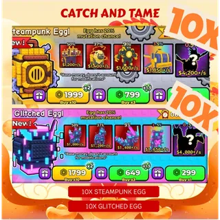 EGG BUNDLE - 10x Steampunk Egg & 10x Glitched Egg