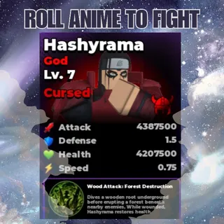 Lvl 7 - Cursed Viking Hashyrama |  Roll Anime To Fight