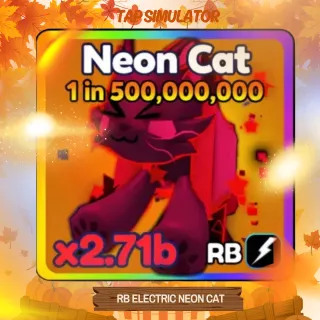 RAINBOW ELECTRIC NEON CAT
