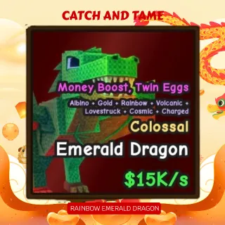 RAINBOW GOLD ALBINO EMERALD DRAGON | CATCH AND TAME
