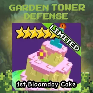 1st Bloomday Cake - Garden Tower Defense