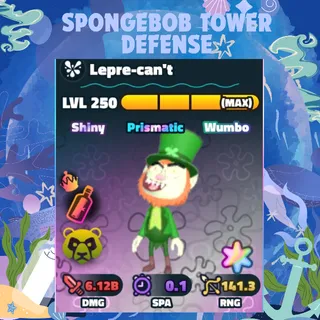 (NON DUPE) SS SW LEPRE-CAN’T | SPONGEBOB TOWER DEFENSE